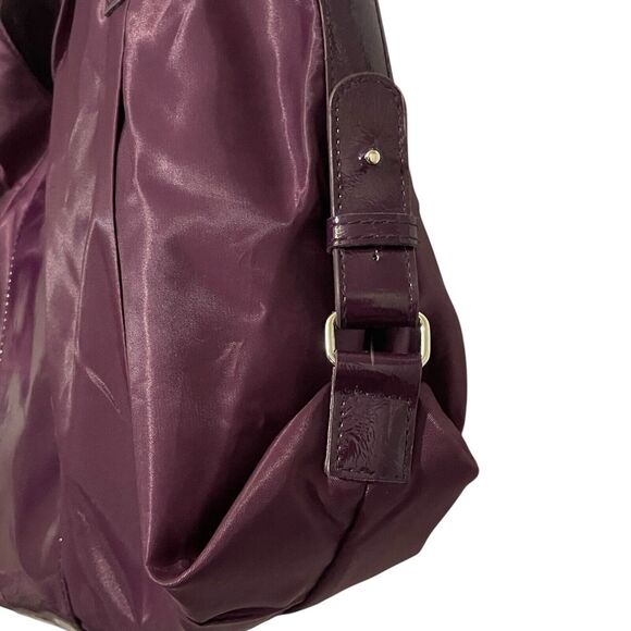 Calvin Klein Tote Large Purple Nylon Double Strap Shoulder Bag 2010 Classic - Picture 4 of 9